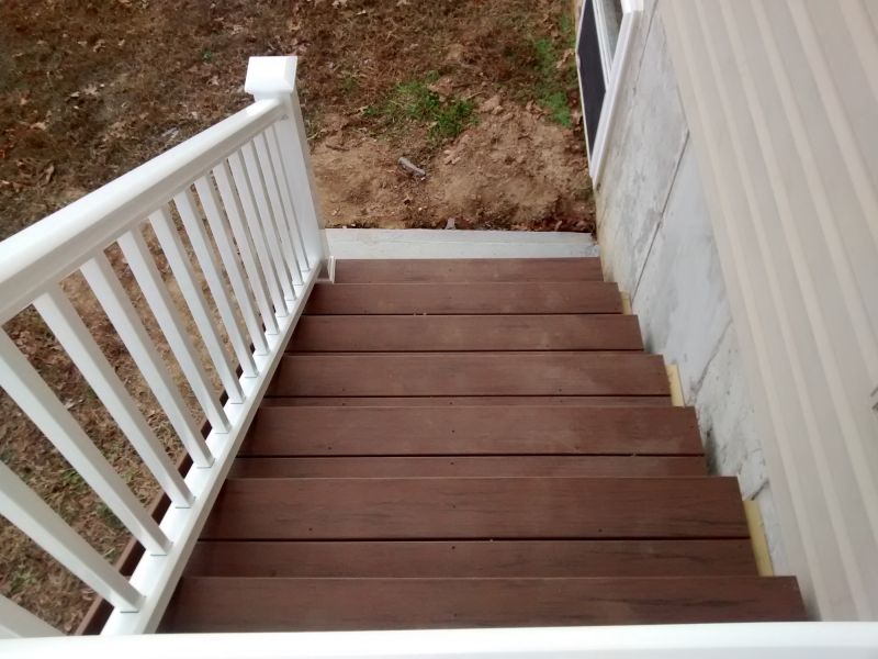 Wood Staircase with Railing